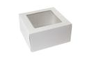 Boxit Windowed One Piece White Bakery Box, 10 x 10 x 5 inch -- 100 per case.