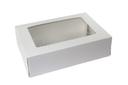 Boxit Windowed One Piece White Bakery Box, 14 x 10 x 4 inch -- 100 per case.