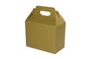 Boxit Gold Pinstripe Gable Boxes with Auto Bottom, 9.5 x 5 x 5 inch -- 125 per case.