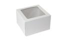 Boxit Windowed One Piece White Bakery Box, 8 x 8 x 5 inch -- 100 per case.