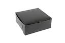 Boxit Lock Corner One Piece Black Licorice Bakery Box, 10 x 10 x 4 inch -- 100 per case.