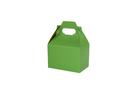 Boxit Apple Green Pinstripe Gable Boxes with Auto Bottom, 6 x 4 x 4 inch -- 100 per case.