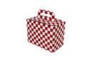 Boxit Red Print Checkerboard Stackable To Go Meal Box, 8.875 x 5 x 6 3/4 inch -- 150 per case.
