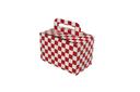 Boxit Red Print Checkerboard Stackable To Go Meal Box, 8 x 4.875 x 5.25 inch -- 100 per case.