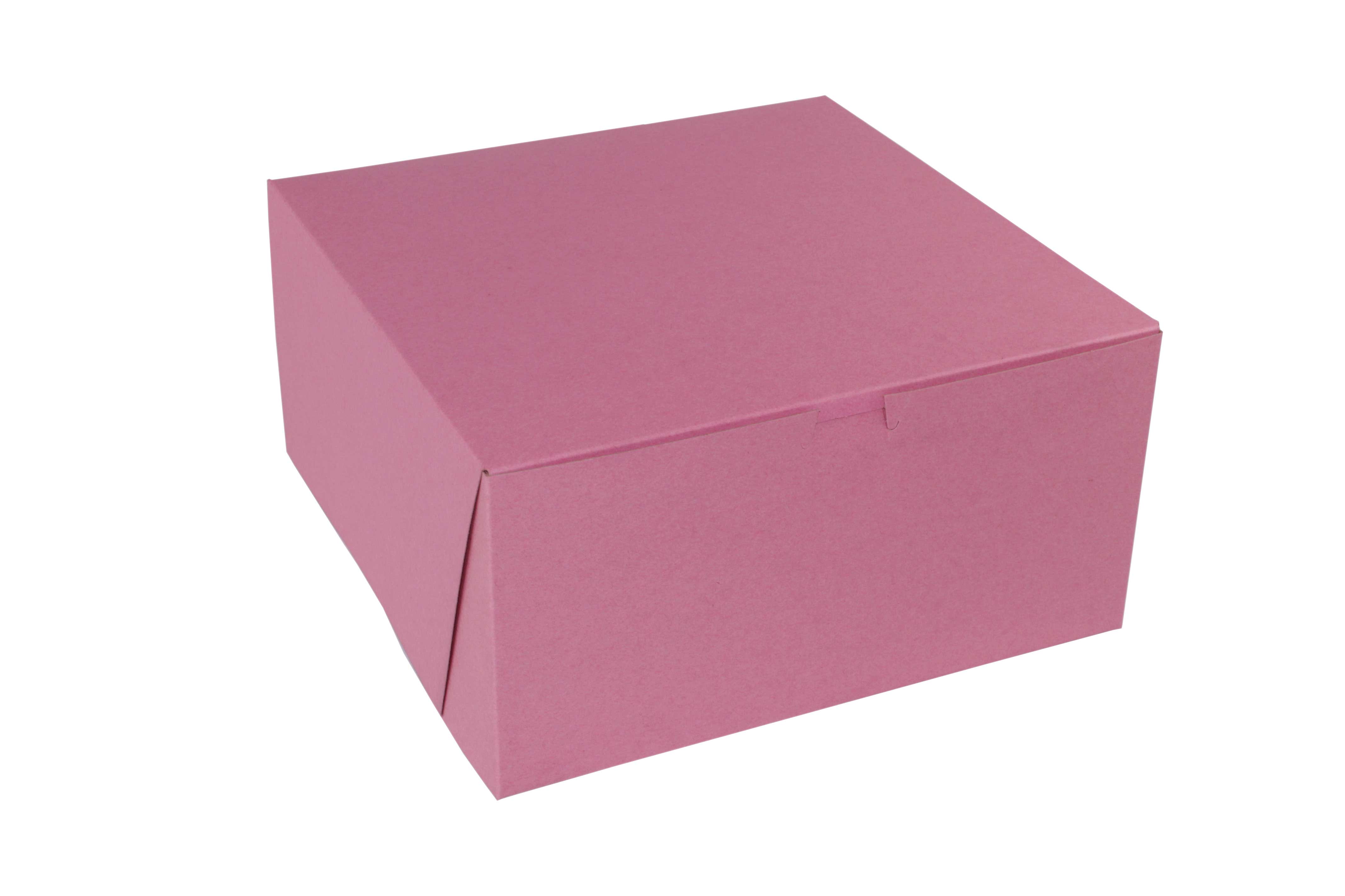 Boxit Lock Corner One Piece Strawberry Bakery Box, 12 x 12 x 6 inch -- 50 per case.