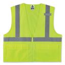 ergodyne GloWear 8220Z Polyester Small and Medium Lime Class 2 Standard Mesh Zipper Vest