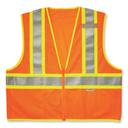 ergodyne GloWear 8230Z Polyester 4X Large and 5X Large Orange Class 2 Two Tone Mesh Zipper Vest