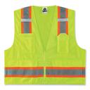 ergodyne GloWear 8248Z Polyester Small and Medium Lime Class 2 Two Tone Surveyors Zipper Vest