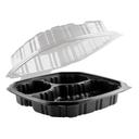Anchor Packaging Culinary Classics 3 Compartment Hinged Container, 10.5 x 9.5 inch -- 120 per case