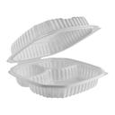 Anchor Packaging Natures Best MFPP Microwavable 3 Compartment Natural Hinged Container with Lid, 9 x 9 inch -- 120 per case