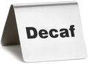 Tablecraft Stainless Steel Decaf Buffet Tent, 2.5 x 2 inch