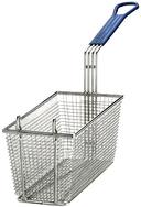Tablecraft Rectangular Fry Basket with Blue Handle, 13.25 x 5.75 x 5.5 inch