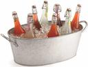 Tablecraft Galvanized Oval Bucket, 23 x 9.25 x 7.75 inch