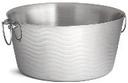 Tablecraft Stainless Steel Round Wave Beverage Tub, 19 x 9 inch