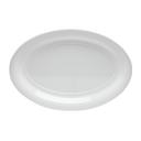WNA CaterLine Polystyrene White Oval Serving Tray, 16 x 11 inch -- 25 per case.