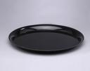 WNA CheckMate Black Round High Edge Rigid Tray, 16 inch -- 25 per case.