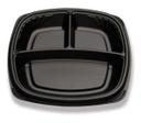 D and W Fine Pack Forum Black Compartment Plate, 9 inch -- 300 per case.