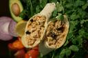 Tres Picosos Chicken Fajita Burrito with Black Beans and Rice -- 12 per case.