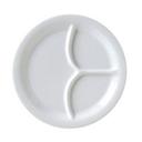 Vertex China Catalina Plate with 3 Compartment, 9 inch -- 24 per case.