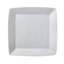Vertex China Signature Undecorated Porcelain White Embossed Square Plate, 3 inch -- 144 per case.
