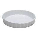 Market Buffet Collection Porcelain White Fluted Quiche Dish, 16 Ounce -- 24 per case.