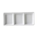 Vertex China Ventana Collection 3 Compartment Sauce Dish -- 36 per case.