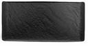 Vertex Obsidian Collection Porcelain Black Rectangular Plate -- 24 per case.