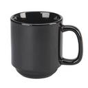 Vertex China Black Summit Stackable Mug, 10 Ounce -- 36 per case.