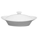 Vertex China Rubicon Undecorated White Oval Pot with Lid, 9 Ounce -- 12 per case.
