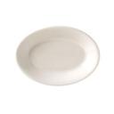 Vertex China Vista Undecorated White Rim Rolled Edge Oval Platter, 7 inch -- 36 per case.