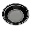 D and W Fine Pack Black Polystyrene Deep Ribbed Plate, 10.25 inch -- 400 per case.