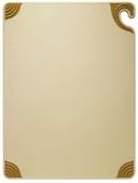 San Jamar Saf-T-Grip Brown Cutting Board, 12 x 18 x 1/2 inch -- 6 per case.