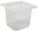 San Jamar Mod Pans 1/6 Size Food Pan with Lid, 2 Quart.