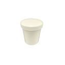 SQP White Paper Soup Cup and Lid, 16 Ounce Capacity -- 250 per case.