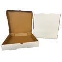 Nemco White / Kraft B Flute White Plain Pizza Box, 12 x 12 x 2 inch -- 50 per case