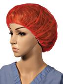 Cellucap Flat Pack Style Hand Sewn Red Bouffant Cap, 18 inch -- 1000 per case.