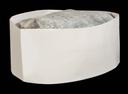 White Low Profile Overseas Cap -- 10 case -- 100 count.