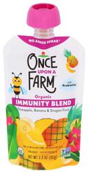 Once Upon A Farm Organic Pineapple Banana and Dragon Fruit Immunity Blend, 3.2 Ounce -- 8 per case