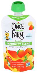 Once Upon A Farm Organic Mango Banana and Spirulina Immunity Blend, 3.2 Ounce -- 8 per case