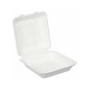 Responsible Products No-PFAS Added Compostable Molded Fiber Hinged Container, 8 x 8 inch -- 200 per case