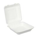 Responsible Products No-PFAS Added Compostable Molded Fiber Hinged Container, 9 x 9 inch -- 200 per case