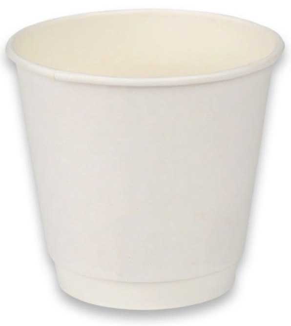 Responsible Products Tree-Less Squat White Smooth Insulated Compostable Paper Hot Cup, 8 Ounce Capacity -- 500 per case