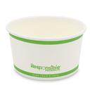 Responsible Products Tree-Less White Compostable Paper Food Container, 6 Ounce Capacity -- 1000 per case