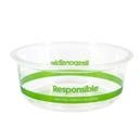 Responsible Products Clear Compostable Round Deli Container, 8 Ounce Capacity -- 500 per case