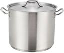 Winco Stainless Steel Stock Pot with Cover, 40 Quart