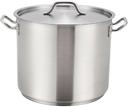 Winco Stainless Steel Stock Pot with Cover, 60 Quart