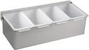 Winco 4 Compartment Condiment Holder with Stainless Steel Base