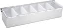 Winco 6 Compartment Condiment Holder with Stainless Steel Base