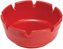 Winco Plastic Red Ashtray, 4 inch Dia. -- 12 per case