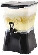 Winco Plastic Black Square Beverage Dispenser, 3 Gallon -- 4 per case